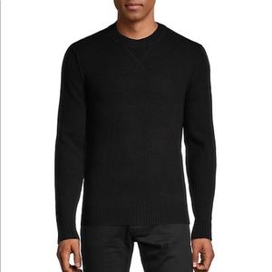 New with flaw mens basic v insert sweater lambs wool black